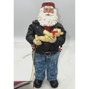 Clothtique Biker Santa By Possible Dreams #713159-Easy Ridin 1997 Teddy Bear